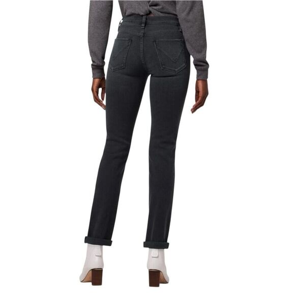 NEW Hudson Women’s Washed Black Nico Mid Rise Distressed Straight Jeans - Picture 2 of 5
